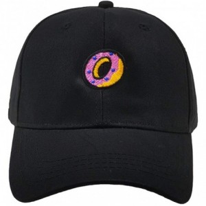 Baseball Caps Fashion Donut Hat-Embroidered Baseball Cap Dad Hats-Men Women Adjustable Hip-hop Hat Black - CR18NQ8EMZ4 $26.73
