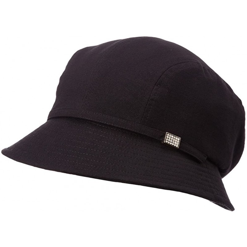 Sun Hats Womens UPF50+ Summer Sunhat Bucket Packable Wide Brim Hats w/Chin Cord - 89053_black - C0182LRWSNO $35.73