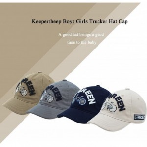 Baseball Caps Boys Baseball Cap- Boys Flat Bill Girls Sun Hat- Unisex Baseball Hat - Deep Grey - CU18558XCNZ $25.34