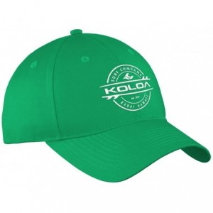 Baseball Caps Old School Curved Bill Solid Snapback Hats - Kelly Green With White Embroidered Logo - CL17Y4XYI9I $31.14
