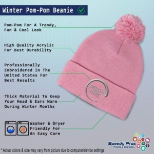 Skullies & Beanies Winter Pom Pom Beanie for Men & Women EMT Paramedic First Response Embroidery - Soft Pink - CL18ZH7EKZ5 $2...
