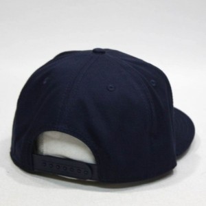 Baseball Caps Premium Plain Cotton Twill Adjustable Flat Bill Snapback Hats Baseball Caps - 70 Navy - CL12MSJ2IDJ $28.12