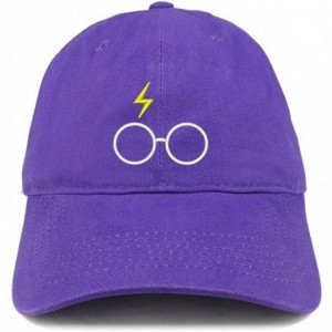 Baseball Caps Harry Glasses Embroidered Soft Cotton Adjustable Cap Dad Hat - Purple - CM185HS07RW $33.51