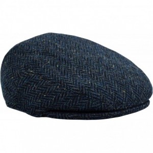 Newsboy Caps Men's Herringbone Flat Ivy Newsboy Hat Premium Wool Gatsby Cabbie Cap - Navy Sprinkle - CD18A0O7UD0 $26.51