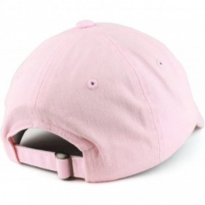 Baseball Caps Pizza Fastfood Embroidered Washed Cotton Unstructured Dad Hat - Pink - C5187C8T6ER $26.68