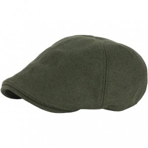Baseball Caps Wool Warm Fabric Basic Hunting Gatsby Ivy Cap Cabbie Ascot Newsboy Beret Hat - Green - CM12ODBR0NU $53.25