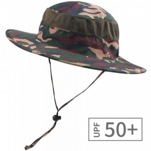 Sun Hats Outdoor Sun Hat Men Women Wide Brim Flap Fishing Cap Neck Flap & Face Cover Mask Hat - Camouflage - CP18W0R4485 $24.28
