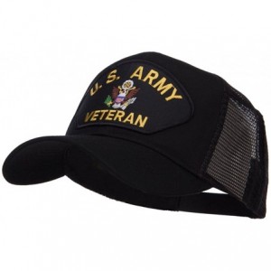 Baseball Caps US Army Veteran Military Patched Mesh Cap - Black - CG124YMLDST $40.29