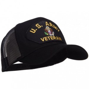 Baseball Caps US Army Veteran Military Patched Mesh Cap - Black - CG124YMLDST $40.29