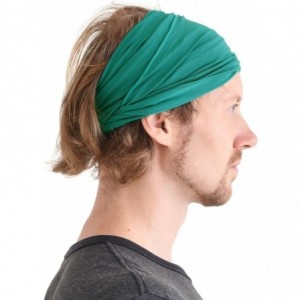 Headbands Mens Womens Elastic Bandana Headband Japanese Long Hair Dreads Head Wrap - Green - CQ118R802JX $35.65