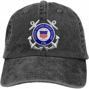 Baseball Caps Denim Cap The US Coast Guard Baseball Dad Cap Classic Adjustable Sports for Men Women Hat - CA18YG0QO7T $23.46