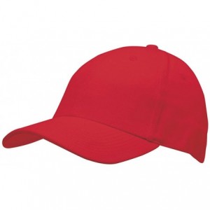 Baseball Caps Men's Classic Six Panel Chino Structured Twill Cap - Red - CJ1166BY1KT $25.26