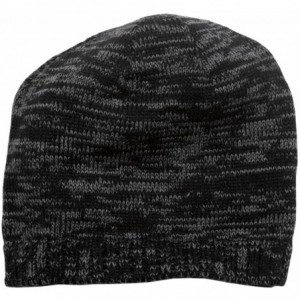 Skullies & Beanies Men's Spaced Dyed Beanie - Black/ Charcoal - CW11QDS6XCT $17.79