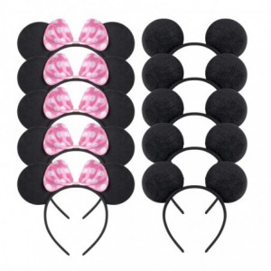 Headbands Mouse Ears Solid Black & Pink Bow Headband Set of 20 - CX18GTKAMI0 $18.02