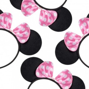 Headbands Mouse Ears Solid Black & Pink Bow Headband Set of 20 - CX18GTKAMI0 $18.02