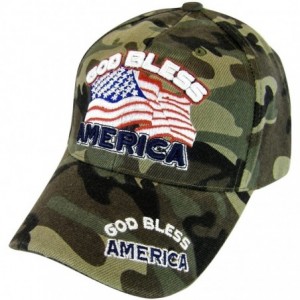 Baseball Caps God Bless America USA Patriotic Men's Adjustable Baseball Cap - Camouflage - C7186025H9C $23.39