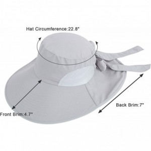 Sun Hats Womens Foldable Flap UPF 50+ UV Protective Bucket Sun Hat w/Neck Cord - Women_light Grey - C4196455Y6L $29.02