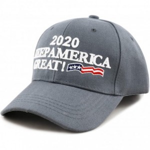Baseball Caps Trump 2020 President Keep America Great Flag Cotton 3D Cap - Kag - Grey - CW18SOA4HIU $24.34