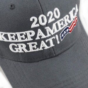 Baseball Caps Trump 2020 President Keep America Great Flag Cotton 3D Cap - Kag - Grey - CW18SOA4HIU $24.34