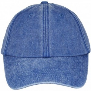 Baseball Caps Mesh Baseball Cap- Unisex Plain Washed Cotton Twill Vintage Adjustable Summer Trucker Hat - Blue - CW18G0OUZQG ...