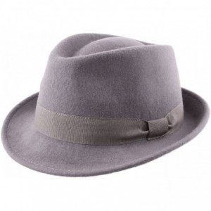 Fedoras Trilby Wool Felt Trilby Hat - Gris - CM1884XE0AT $60.40