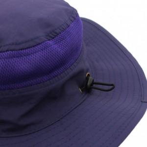 Sun Hats Men's Sun Hat UPF 50+ Wide Brim Bucket Hat Windproof Fishing Hats - Deep Purple - C5196IZO2R3 $28.11