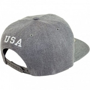 Baseball Caps USA Flag Patch Embroidery Snapback Hat America Flag Adjustable Baseball Cap - Dark Gray - C318DU9XXM0 $23.35