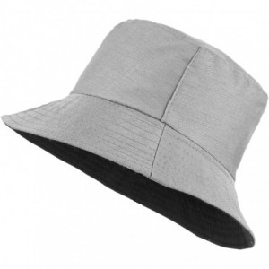 Bucket Hats Unisex Bucket Hat-Sun Packable Fishing Hunting Flat Top Fisherman Outdoor Cap - Style 1 Light Grey - C518ER758HS ...