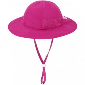 Sun Hats Toddler's Adjustable UPF 50+ Sun Protection Wide Brim Travel Hat - Rose - CP193ZWMWSK $26.53