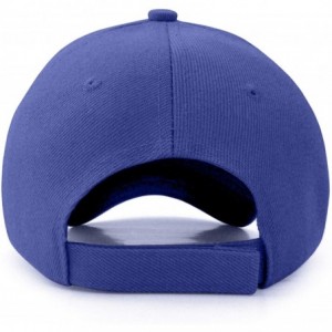 Baseball Caps Plain Baseball Cap Adjustable Men Women Unisex - Classic 6-Panel Hat - Outdoor Sports Wear - Blue - C618HD9ZMM0...