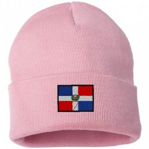 Skullies & Beanies Dominican Republic Custom Personalized Embroidery Embroidered Beanie - Light Pink - C612N0DSIO5 $30.61