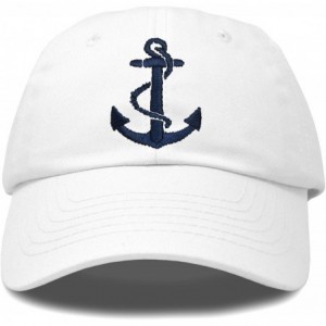 Baseball Caps Anchor Hat Sailing Baseball Cap Women Beach Gift Boating Yacht - White - CP18WHA08ZC $27.57