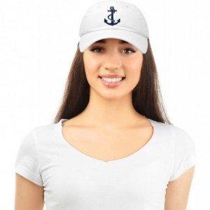 Baseball Caps Anchor Hat Sailing Baseball Cap Women Beach Gift Boating Yacht - White - CP18WHA08ZC $23.24