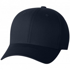 Baseball Caps Brushed Cotton Twill Mid Profile Velcro Cap - Navy - C211H6C2ZNR $20.17
