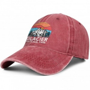 Baseball Caps Vintage-Glacier-National-Park- Hat for Mens Womens Sun Hat Adjustable Outdoor Denim Strapback Hat Caps - C718WQ...