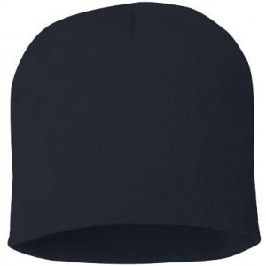 Skullies & Beanies Skull Knit Hat with Custom Embroidery Your Text Here or Logo Here One Size SP08 - Navy Knit W/ Text - CM18...