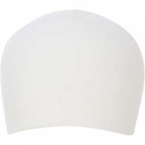 Skullies & Beanies 100% Soft Acrylic Solid Color Beanie Winter Hat - Skull Knit Cap - Made in USA - White - C4187IYMMGD $55.04