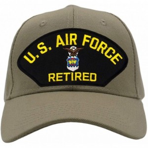 Baseball Caps US Air Force Retired Hat/Ballcap Adjustable One Size Fits Most - Tan/Khaki - C518QWDGI3I $46.37