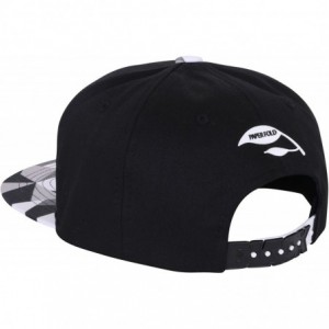 Baseball Caps Animal Paper Folding Rubber Logo Flat Bill Snapback Hat Baseball Cap - Panda Black - C9128RPTZL1 $58.10