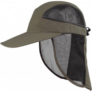 Baseball Caps Outdoor UV Cap with Mesh Flap and Sides - Olive - CS11LV4H44V $26.90