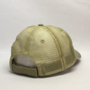 Baseball Caps Vintage Washed Cotton Soft Mesh Adjustable Baseball Cap - Khaki - CG180E58YEC $19.23
