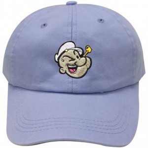 Baseball Caps Pe100 Popeye Face Cotton Baseball Caps - Multi Colors - Sky - CH18D477R3I $26.12