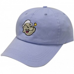 Baseball Caps Pe100 Popeye Face Cotton Baseball Caps - Multi Colors - Sky - CH18D477R3I $23.63