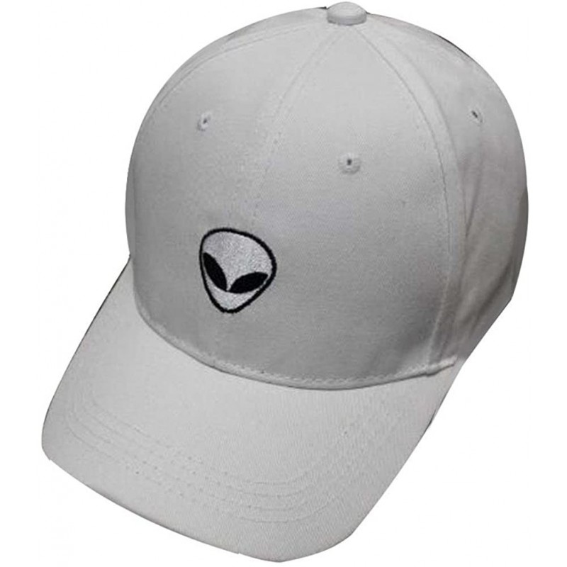 Baseball Caps Alien Dad Hat Baseball Cap Constructed Polo Style Adjustable - White - CW185MDRW0T $22.23