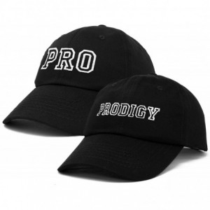 Baseball Caps Father Son Hats Dad and Son Matching Caps Embroidered Pro Prodigy - Black - CT180LYDM60 $35.84