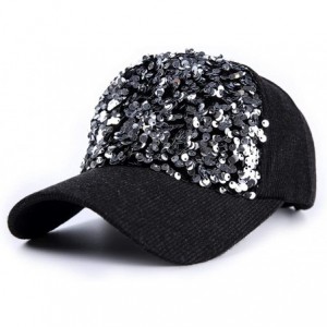 Baseball Caps Base Ball Cap for Women and Men Kids - Black Silver Metal 2 - CI18Y34C9ZG $20.00