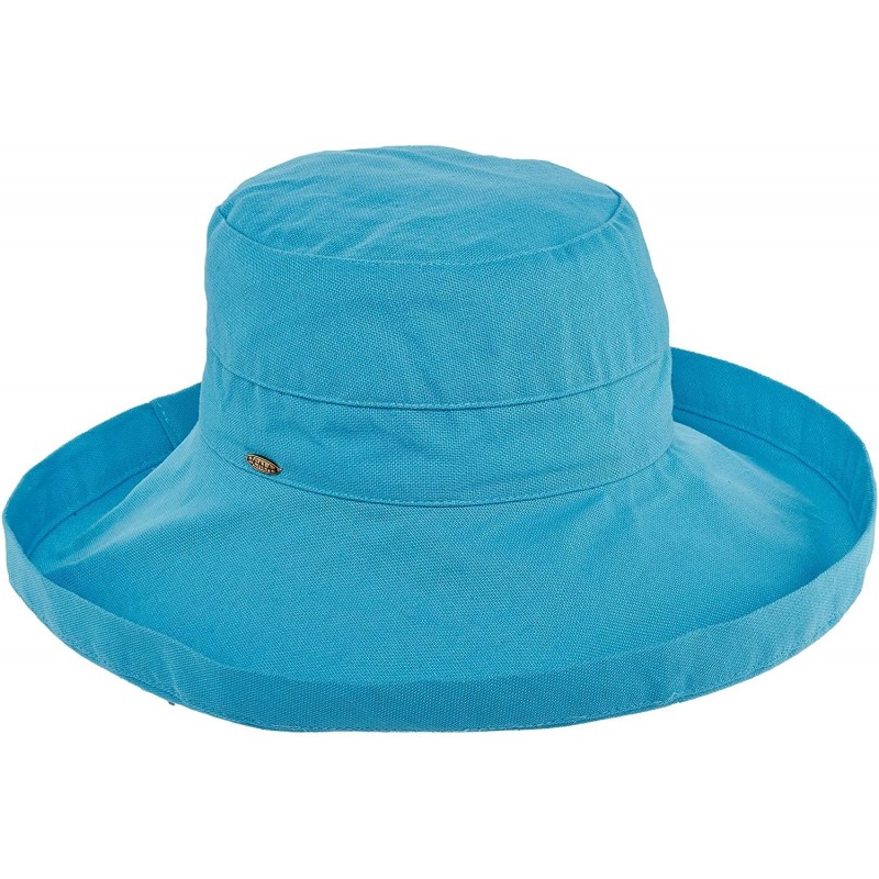 Sun Hats Women's Cotton Hat with Inner Drawstring and Upf 50+ Rating - Turquoise - CF1130G37ET $68.91