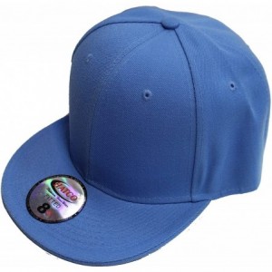 Baseball Caps The Real Original Fitted Flat-Bill Hats True-Fit - Sky - C718DCCAKY0 $19.61