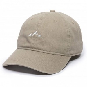 Baseball Caps Mountain Dad Hat - Unstructured Soft Cotton Cap - Khaki - CW188LHOH3R $27.25