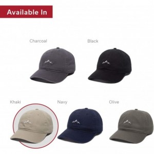 Baseball Caps Mountain Dad Hat - Unstructured Soft Cotton Cap - Khaki - CW188LHOH3R $27.25